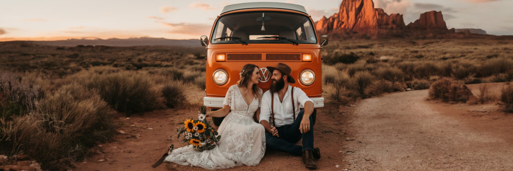 Brautpaar-VW-Bus